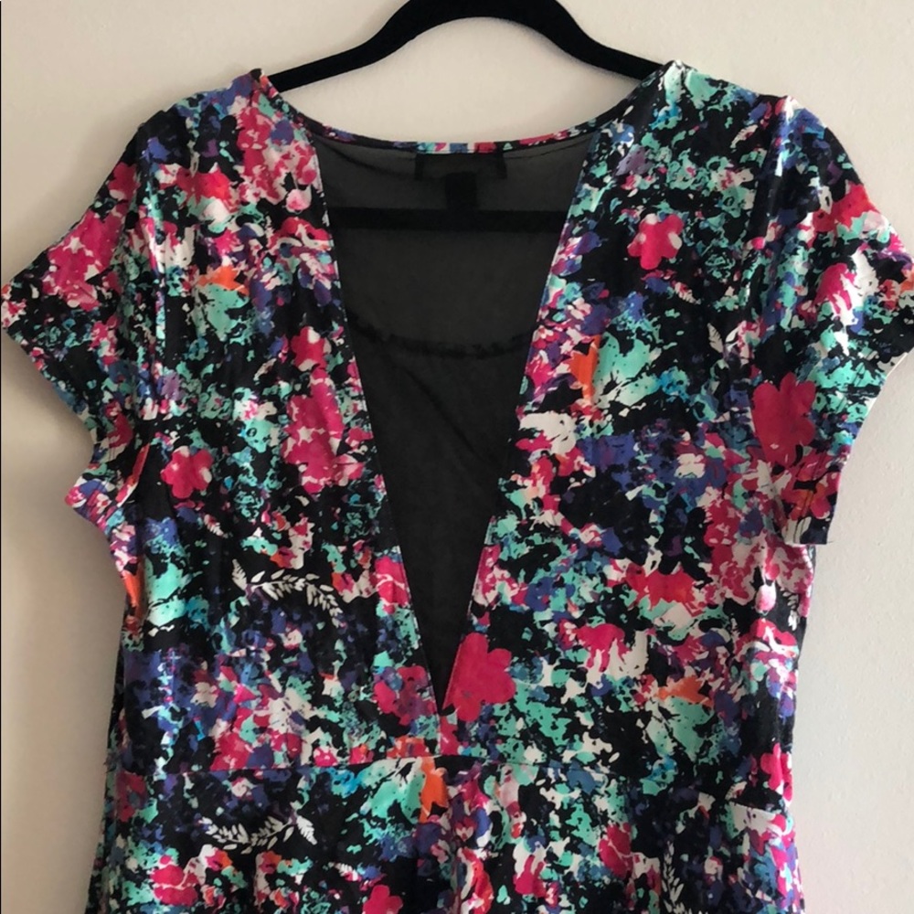 Colorful Midi Party Dress with Mesh Back